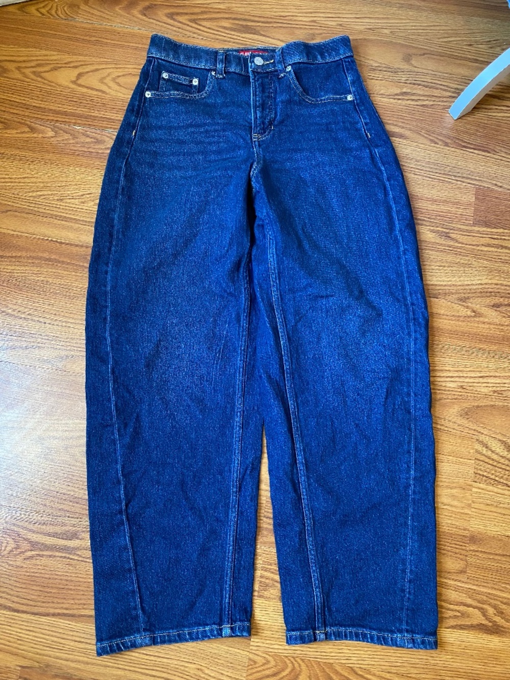 Spanx barrel leg jeans